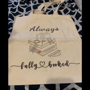NWOT Always Fully Booked white tote